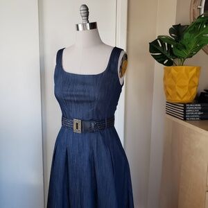 Karl Lagerfeld Belted Denim Dress Size 6!